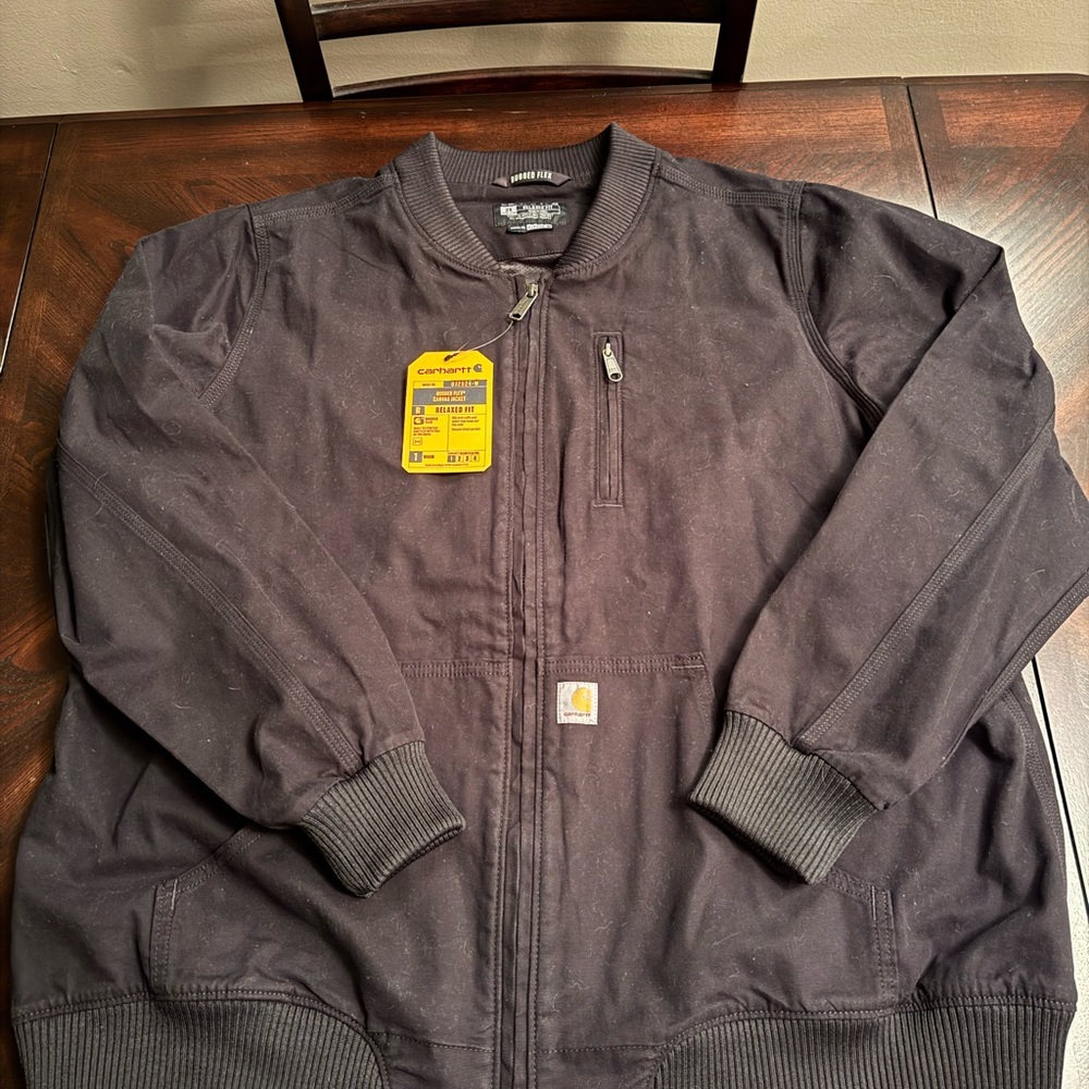 Carhartt Black Bomber-Style Work Jacket 2X NWT